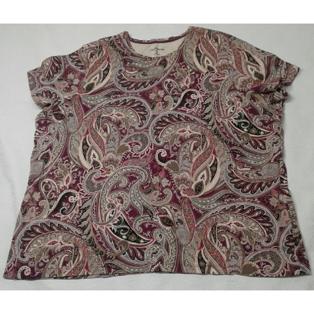 Croft Barrow purple top blouse plus size 3X